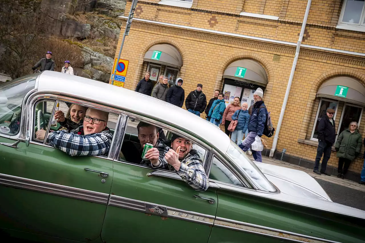 Norska raggare invaderar Strömstad på skärtorsdagen