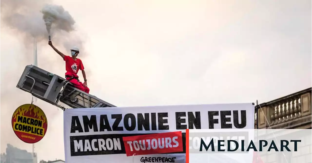 Neuf militants de Greenpeace relaxés après avoir mené une action près de l’Élysée