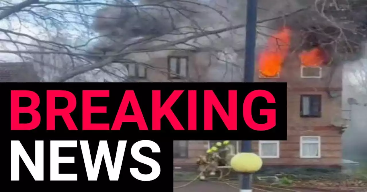 Blaze rips through block of flats in east London