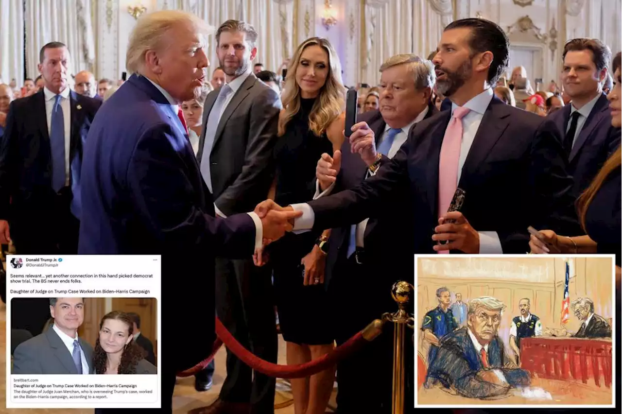 Trump Jr. shares article with photo of judge’s daughter — who allegedly worked on Biden campaign