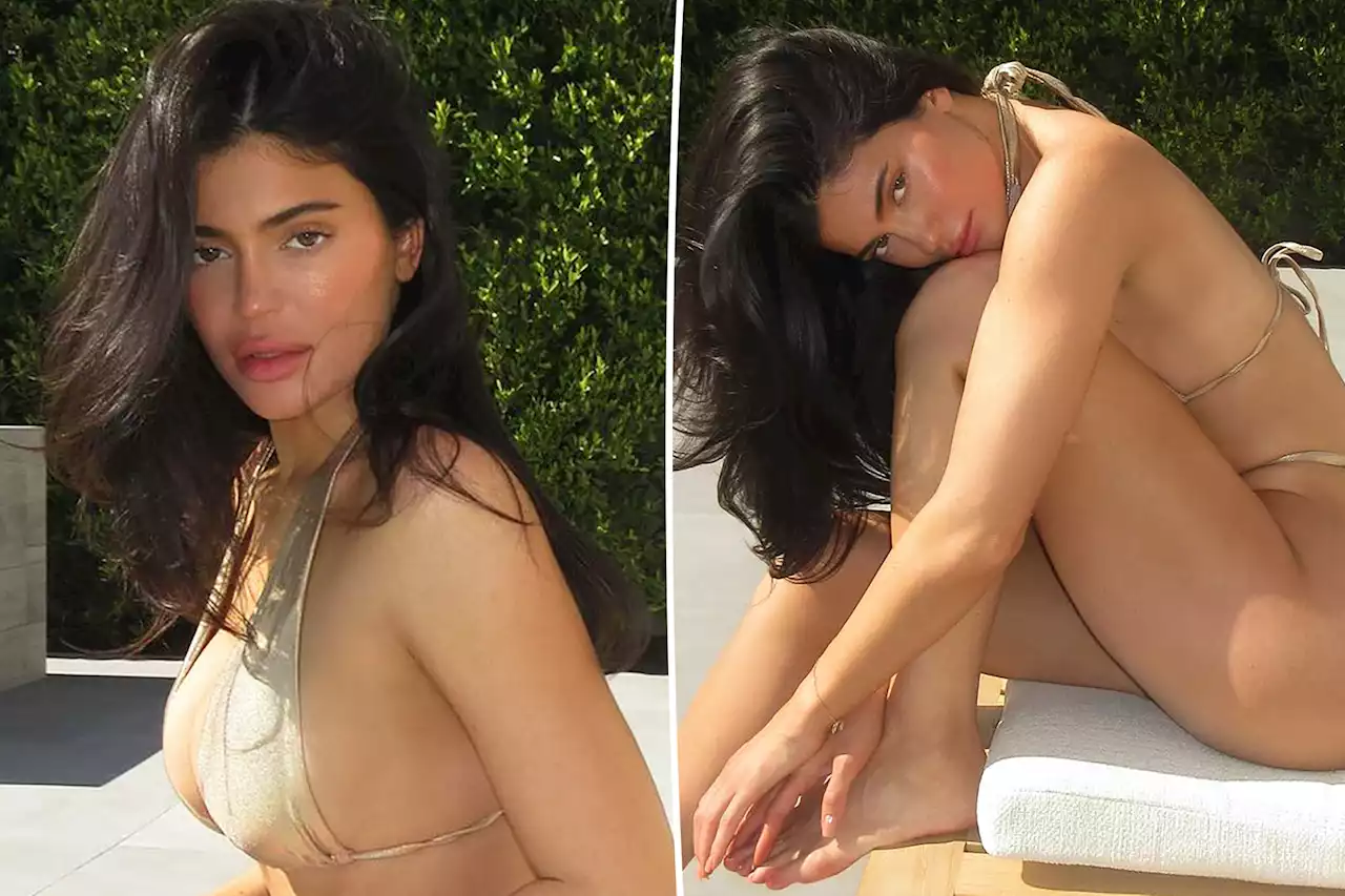 Kylie Jenner glows in metallic bikini for sexy ‘golden hour’ snap