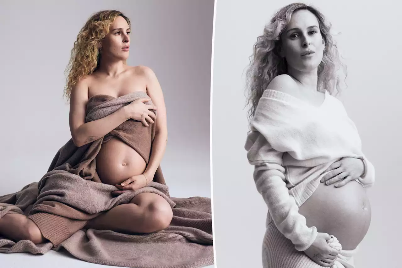 Pregnant Rumer Willis poses nude for Naked Cashmere campaign