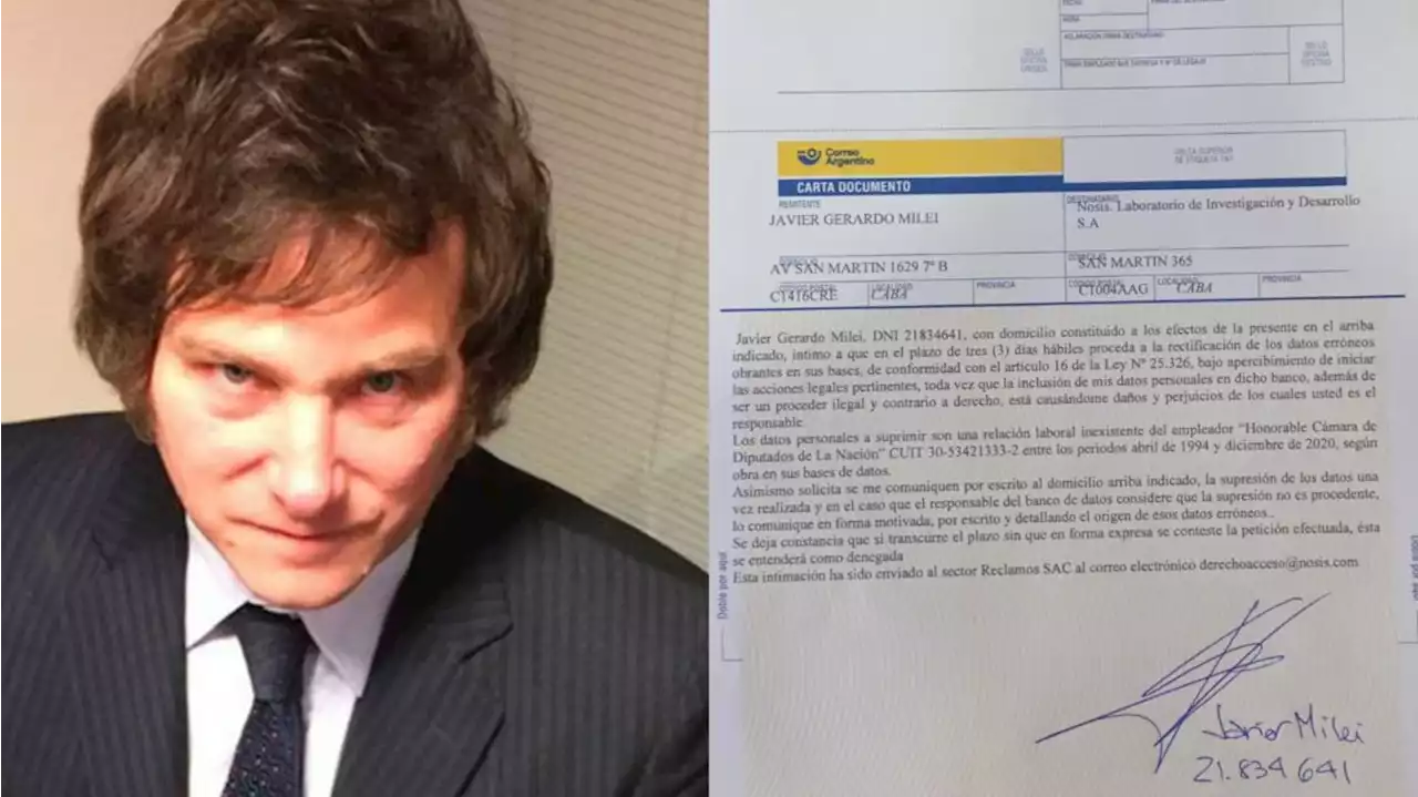 Javier Milei denunció a Nosis por su registro laboral