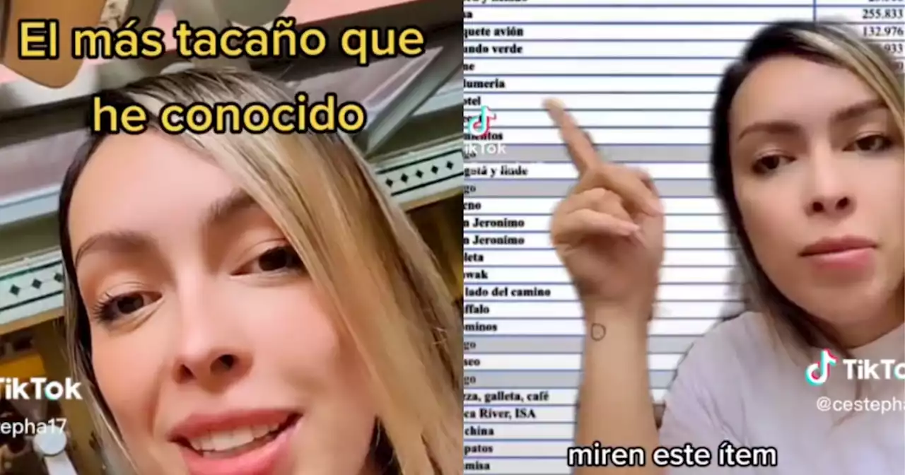 Tiktoker expuso al hombre más tacaño: utilizaba Excel para cobrar los gastos de las citas