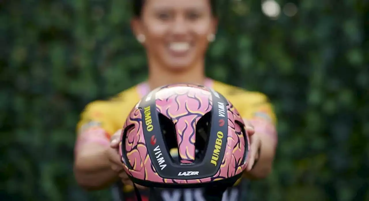 Jumbo-Visma to wear helmets with “healthy brains” on it at Paris-Roubaix to raise helmet awareness