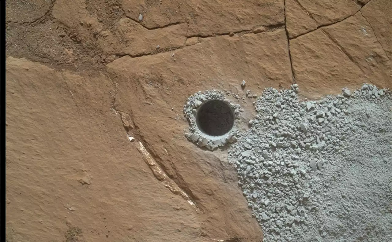 Does This Photo Show a Hole Drilled on Mars?