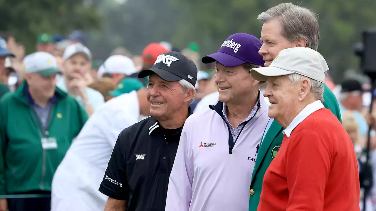 Gary Player, Jack Nicklaus and Tom Watson tee off to open the 2023 Masters