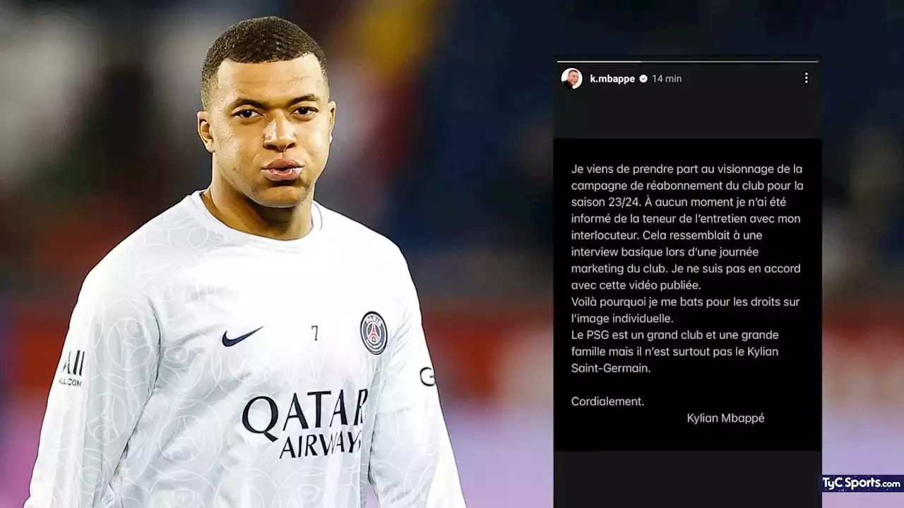 Mbappé EXPLOTÓ contra el PSG por un video publicado SIN su consentimiento - TyC Sports