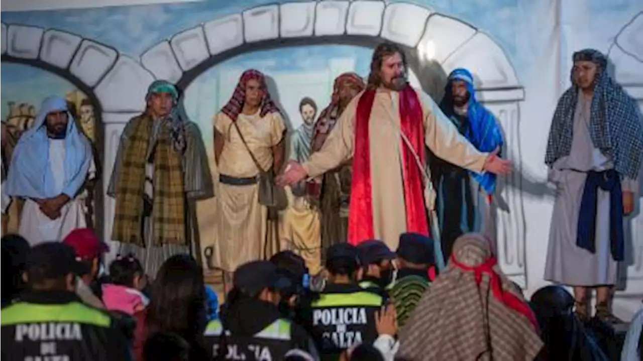 El pueblo salteño de Chicoana revivió la Pasión de Cristo con 200 vecinos en escena