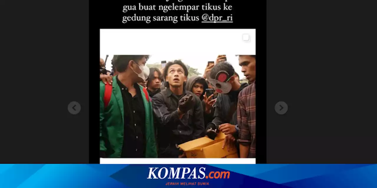 Momen Jefri Nichol Demo Tolak UU Cipta Kerja Bareng Mahasiswa di DPR, Ikut Lempar Tikus Mati