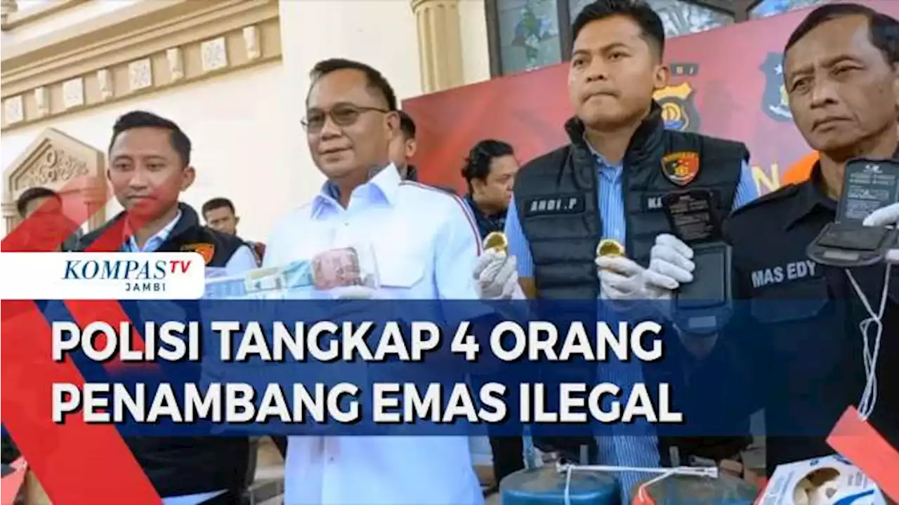 Polisi Tangkap 4 Orang Penambang Emas Ilegal