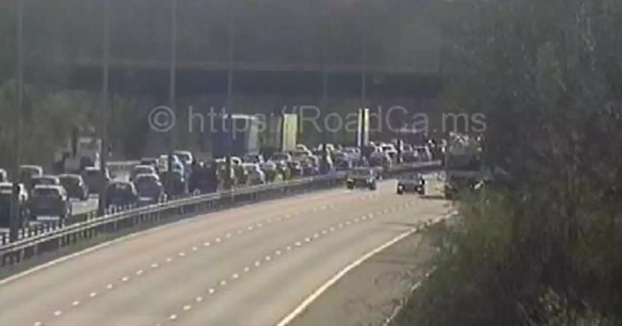 Drivers face 'severe delays' and long queues after crash on M1