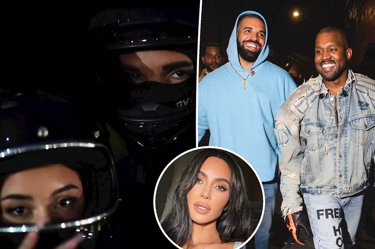 Fans think Drake is trolling Kanye West with Kim K look-alike on new cover art