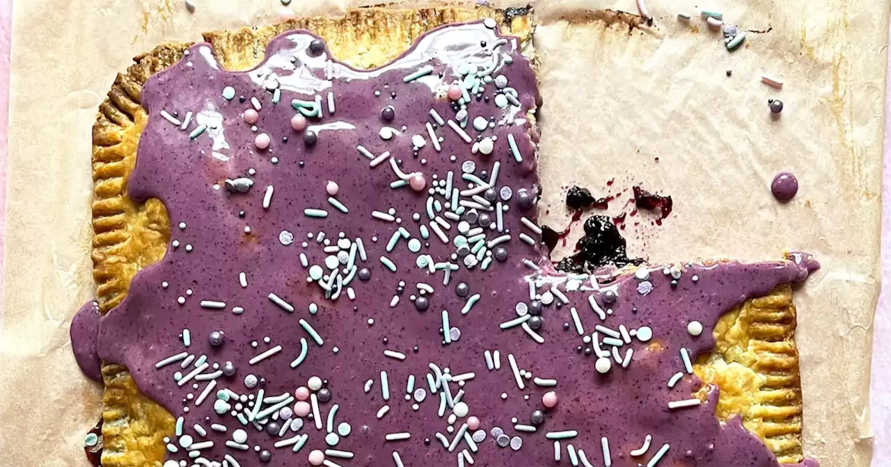 Bake a giant blueberry pop-tart for a crowd-friendly dessert