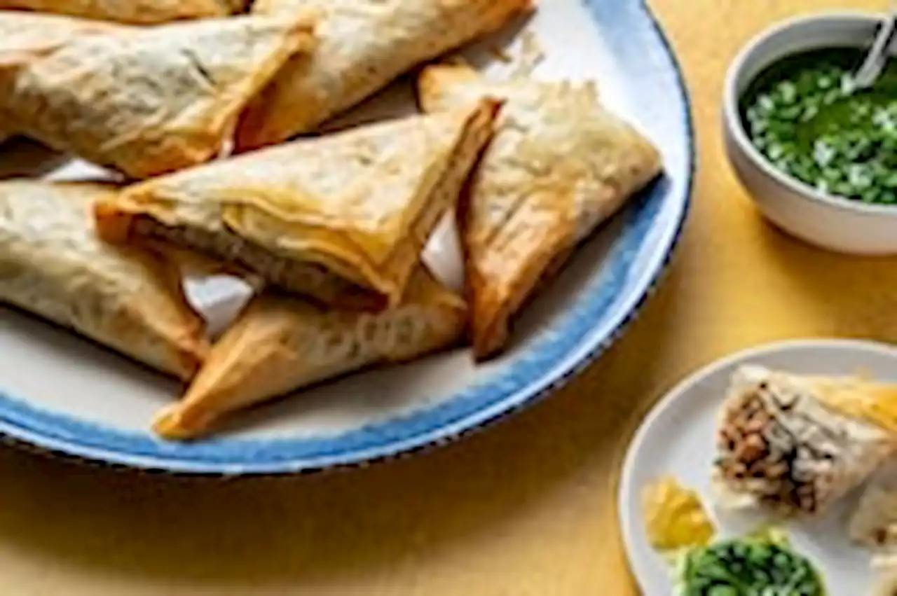 These featherlight chicken phyllo pies are a delightfully crisp bite