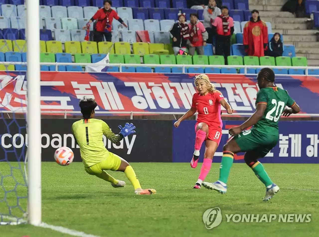 이금민 생일축포·조소현 멀티골…벨호, 잠비아에 5-2 대승 | 연합뉴스