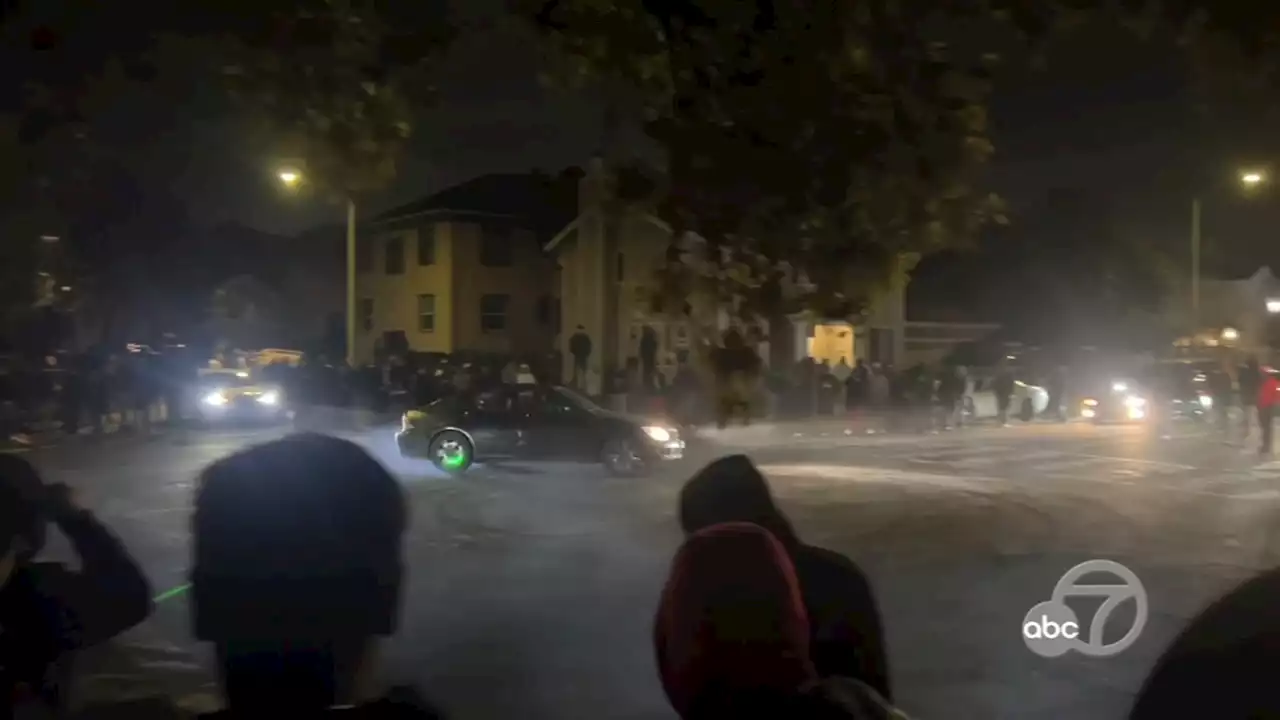 Videos show multiple sideshows overnight in East Bay