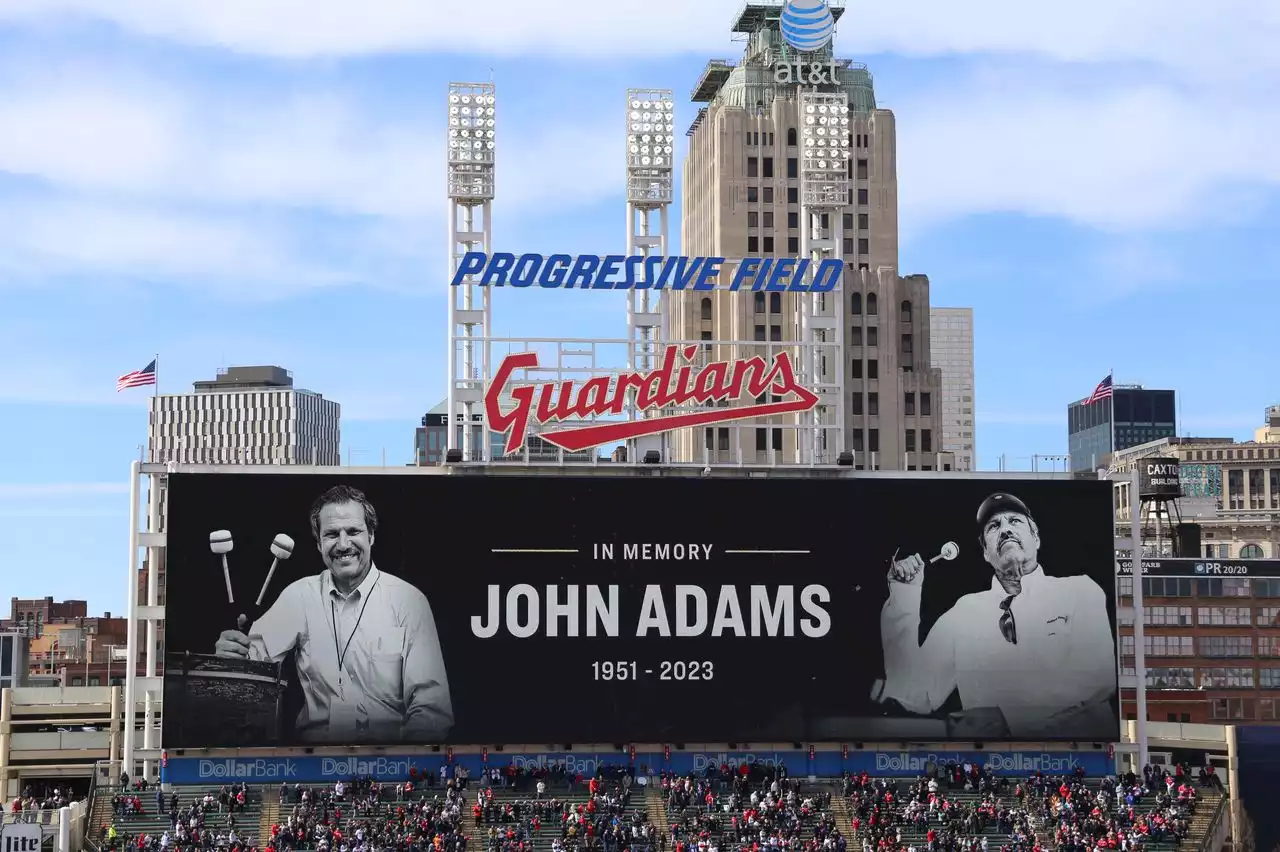 Guardians honor longtime fan and drummer John Adams during home opener