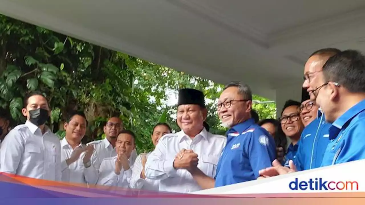 Dikunjungi Zulhas dan Petinggi PAN, Prabowo: Kita 10 Tahun Bersama