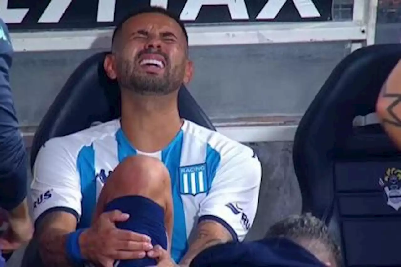 Edwin Cardona salió llorando por su lesión: mala suerte en Racing