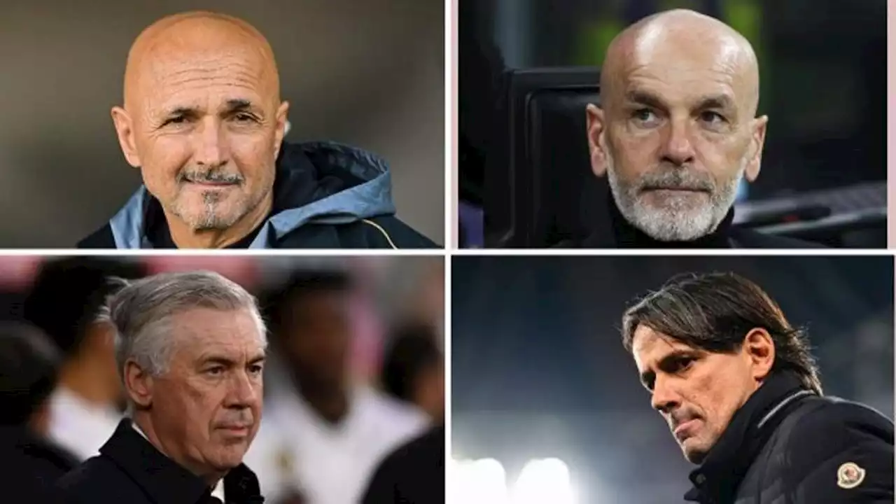 Champions, quarti di nobiltà: l'Italia comanda con Ancelotti, Inzaghi, Pioli e Spalletti