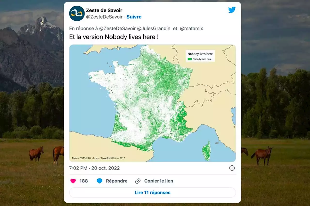 Cette carte montre les zones où personne n'habite : y êtes-vous déjà allé ?