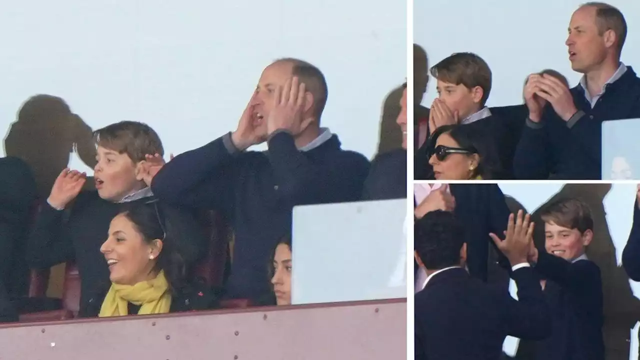 Prince George gripped as dad Prince William takes him to watch Villa beat Nottingham Forest 2-0