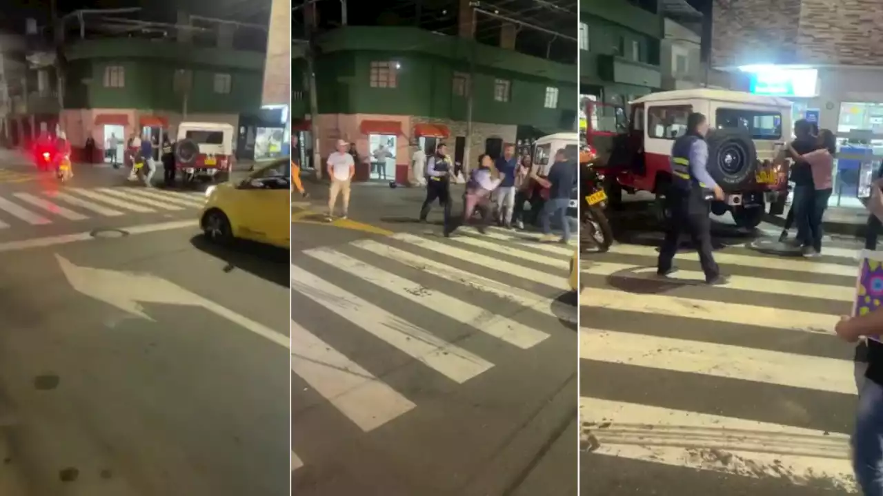 [VIDEO] Tremenda pelea entre agentes de Tránsito y un conductor en Copacabana