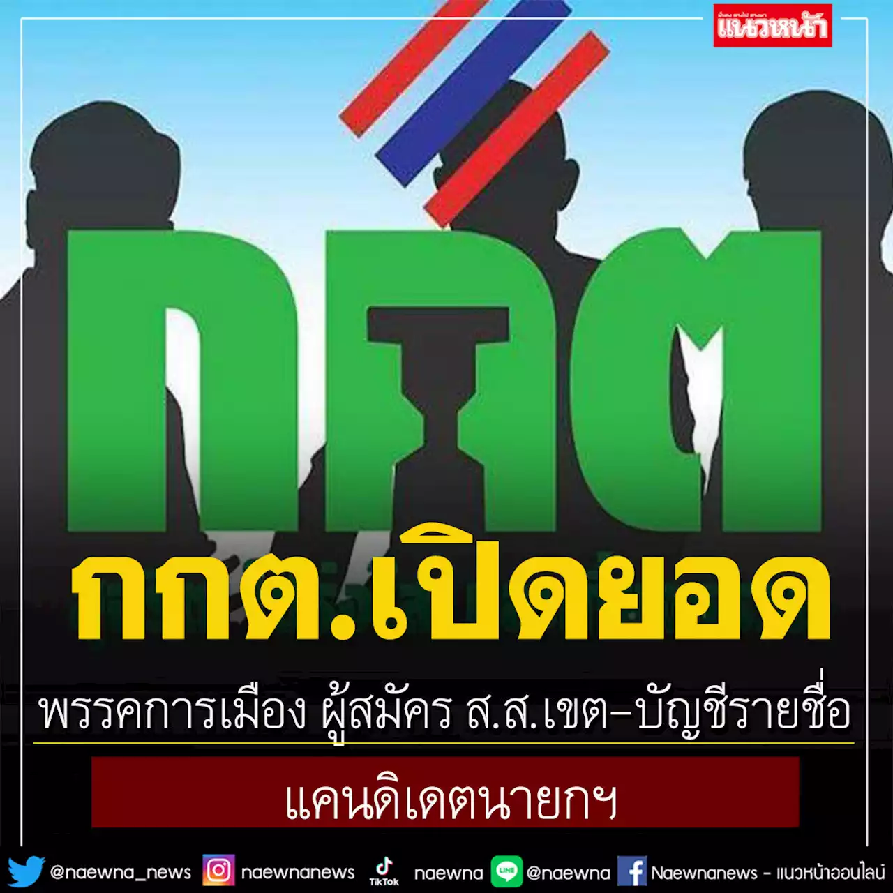 กกต.เปิดยอด พรรคการเมือง ผู้สมัคร ส.ส.เขต-บัญชีรายชื่อ แคนดิเดตนายกฯ