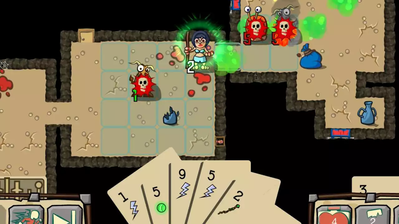 Poker is a deadly weapon in this turn-based RPG