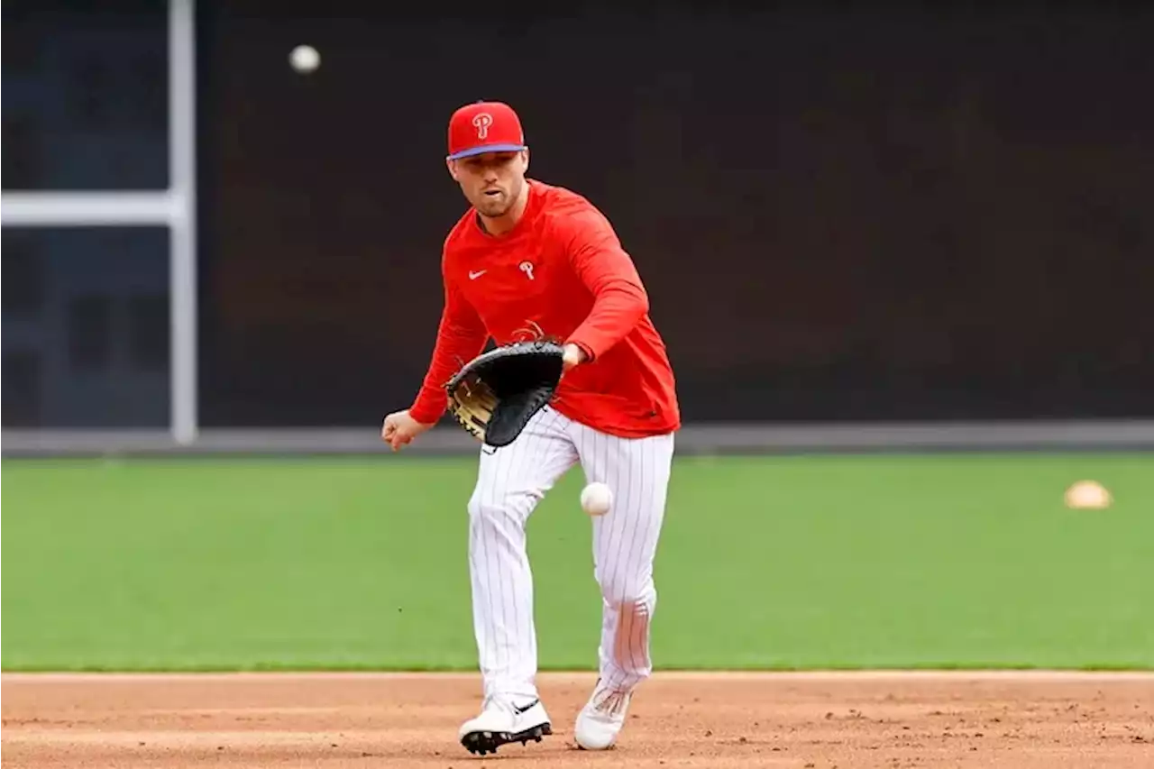 What do the Phillies do at first base now that Darick Hall is out?