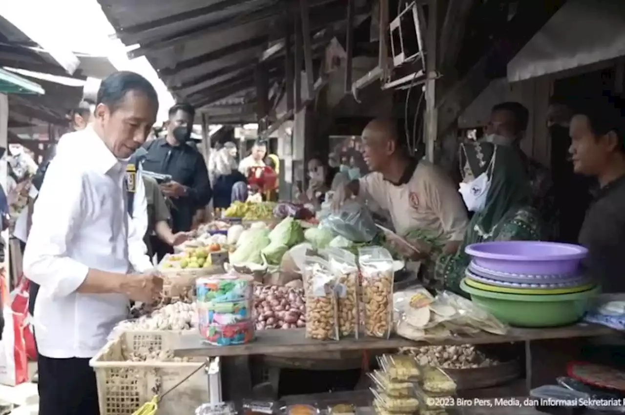 Jokowi Temukan Harga Pangan di Pasar Relatif Bagus |Republika Online