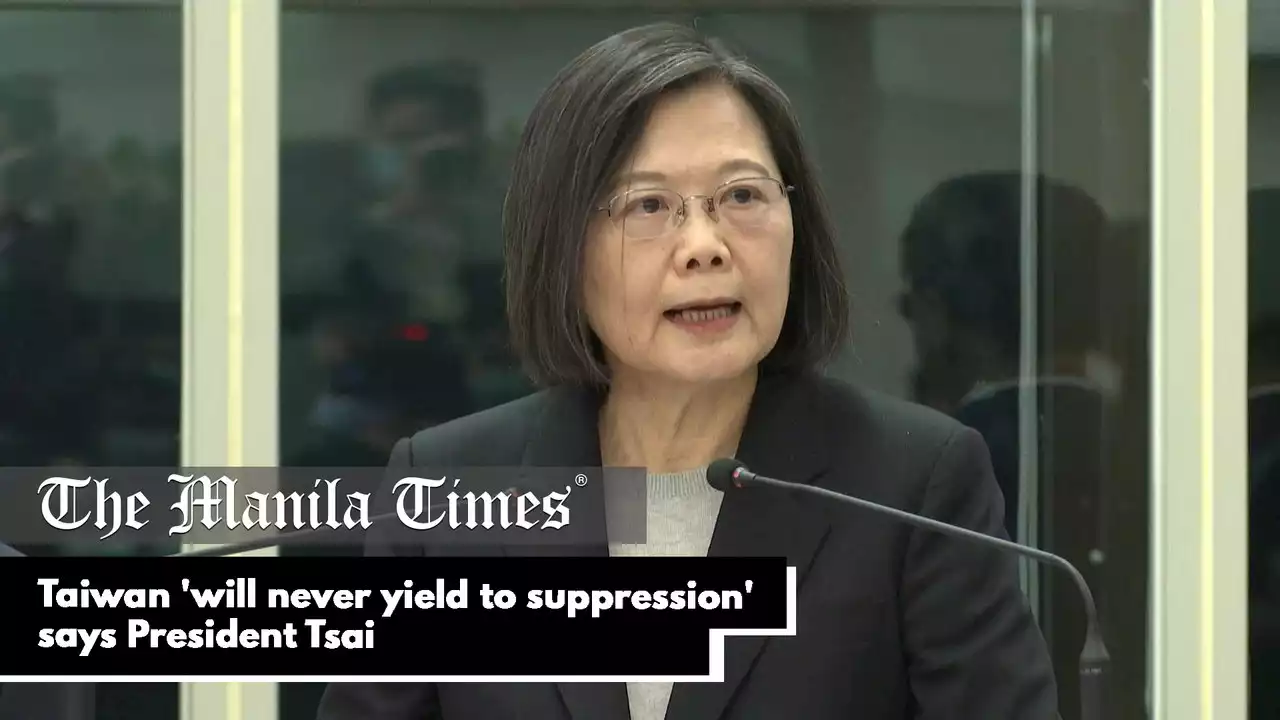 Taiwan 'will never yield to suppression' says President Tsai - video Dailymotion