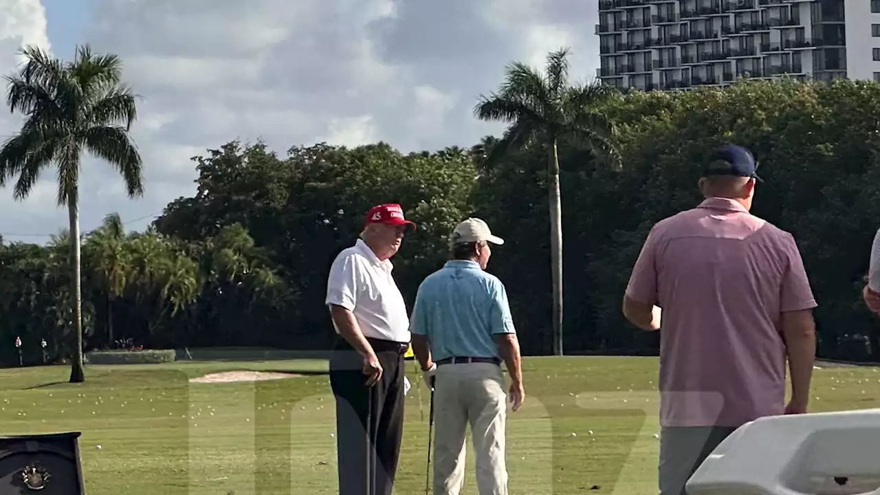 Donald Trump Golfs at His Miami Hotel Amid NYC Criminal Case