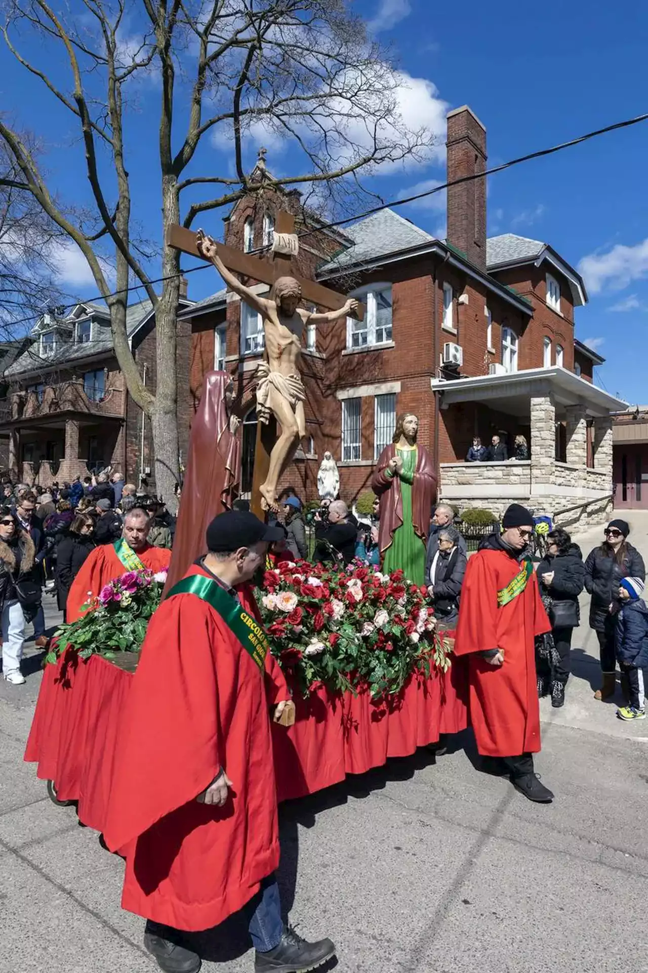 ‘This is not a parade, this is a procession’: Hundreds gather in Little Italy on Good Friday