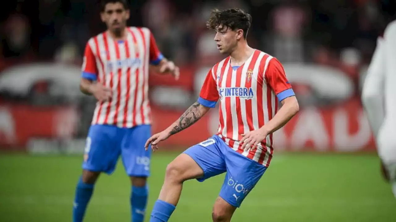 Jordan Carrillo anota su primer gol con Sporting de Gijón en la segunda división