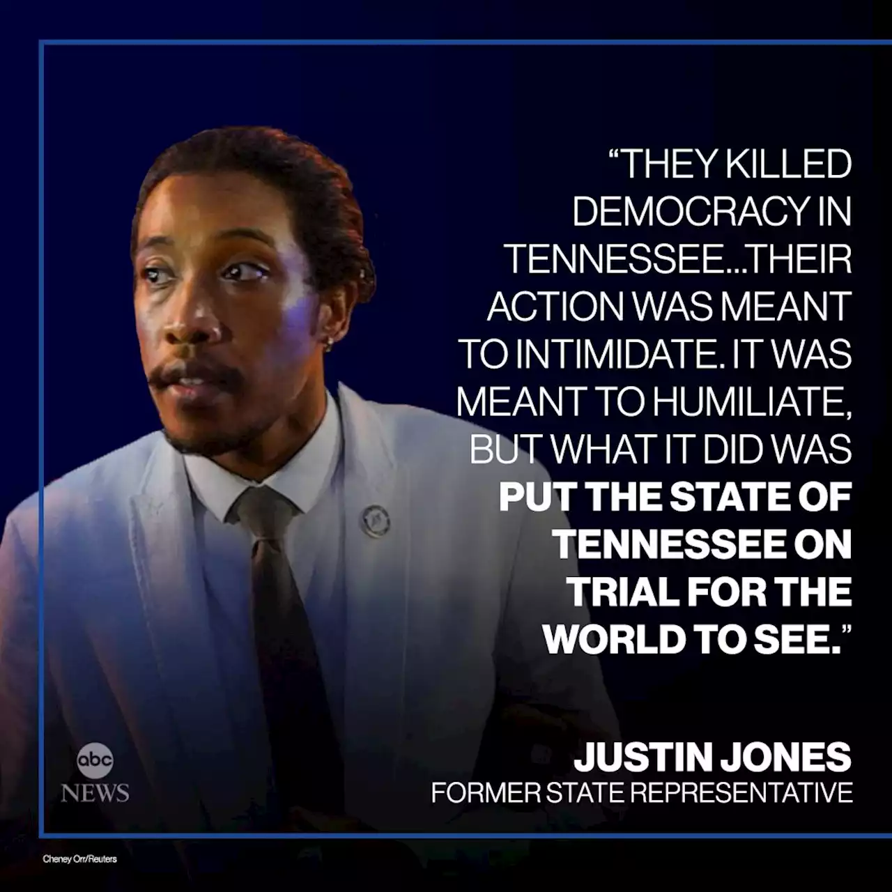 Ousted Tennessee House Democrat Justin Jones speaks about 'unconstitutional' expulsion