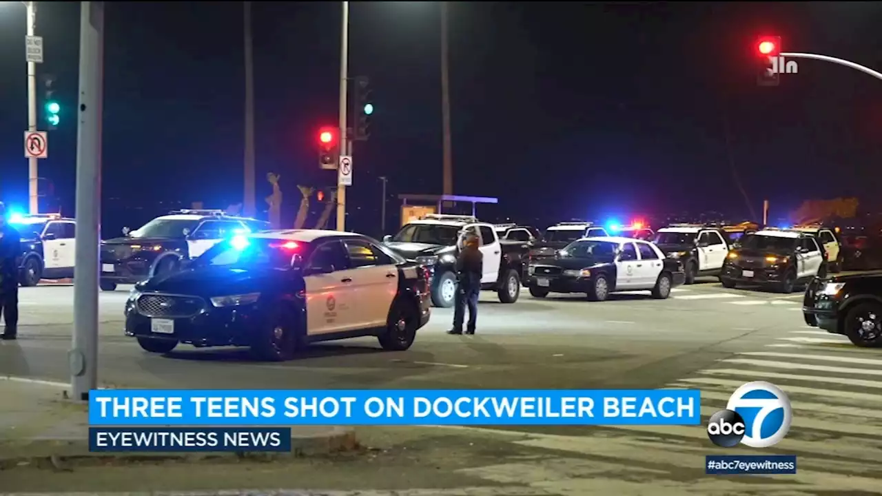 3 teenagers shot and wounded during party at Dockweiler Beach, LAPD says