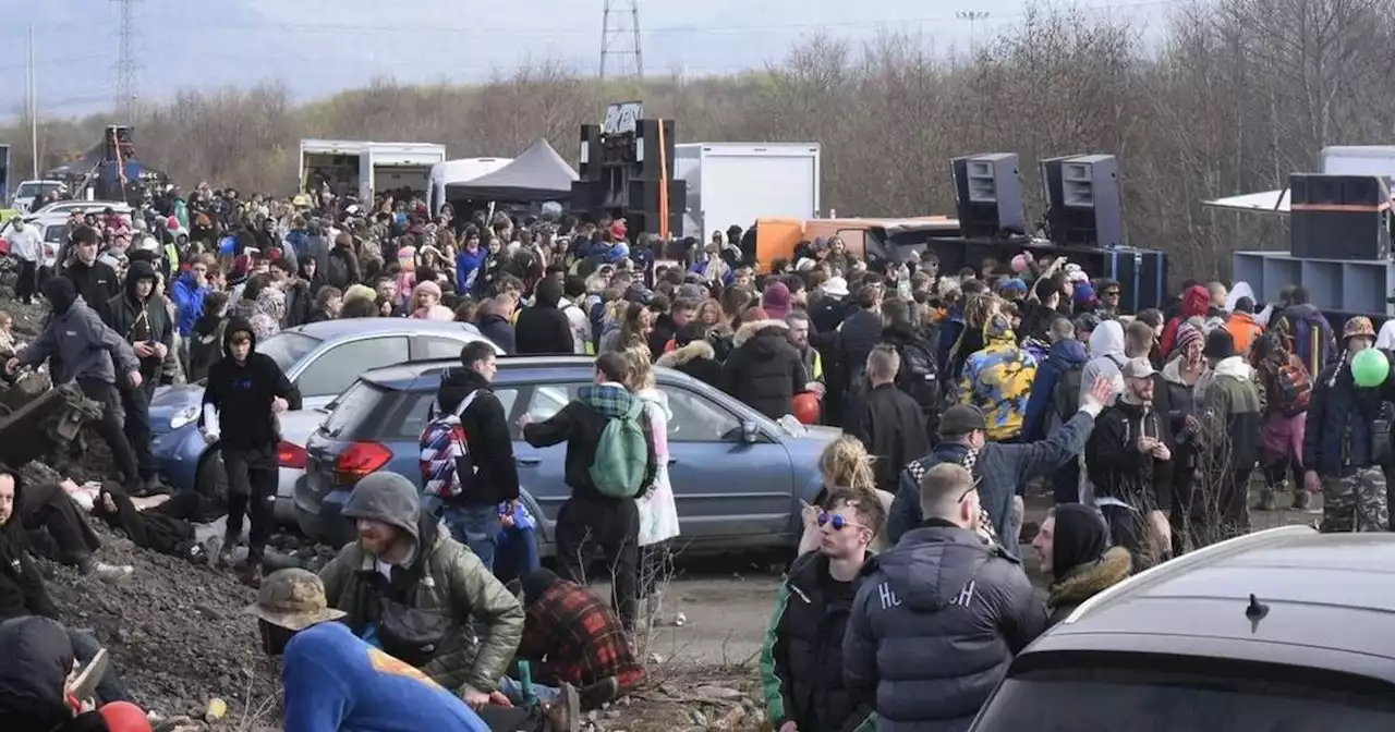 Illegal rave attracts over 1,000 revellers with 'semi-conscious bodies on road'