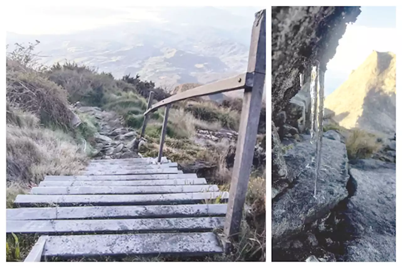 Ice crystals found on Mount Kinabalu