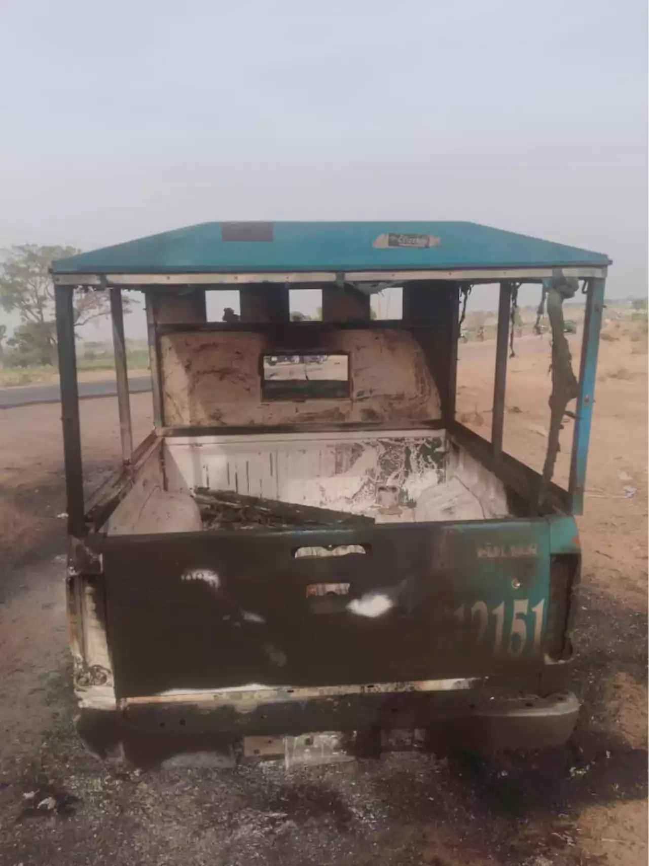 Mob attack FRSC patrol team, burn vehicle