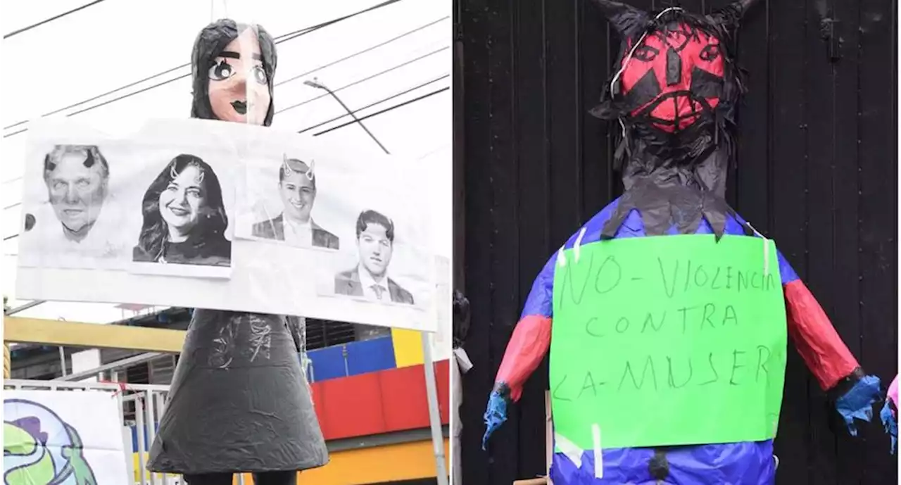 Quema de Judas en NL: Rompen piñata de la ministra la Norma Piña y otras por causas sociales | El Universal