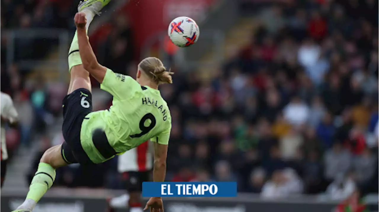 La chilena está de moda: esta es la versión de Haaland, espectacular gol