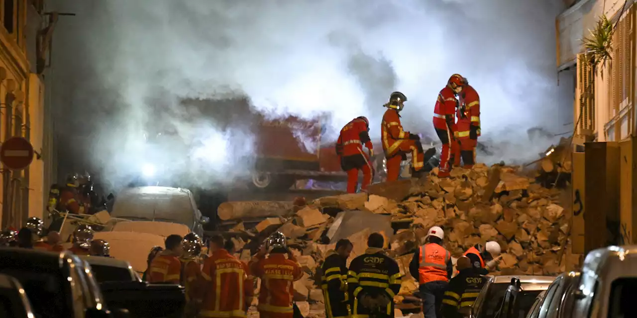 Un immeuble d'habitation s'effondre à Marseille, au moins deux blessés