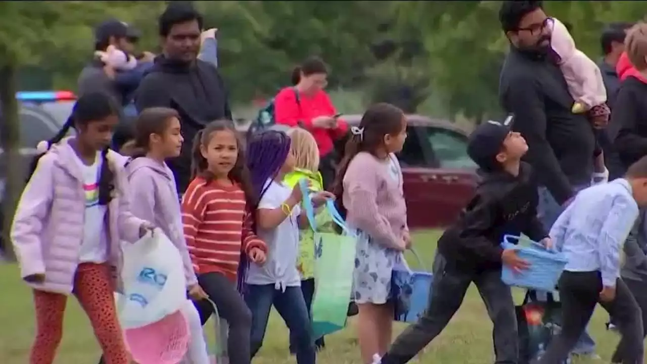 Thousands of Easter eggs dropped from helicopter at Santa Rita Ranch