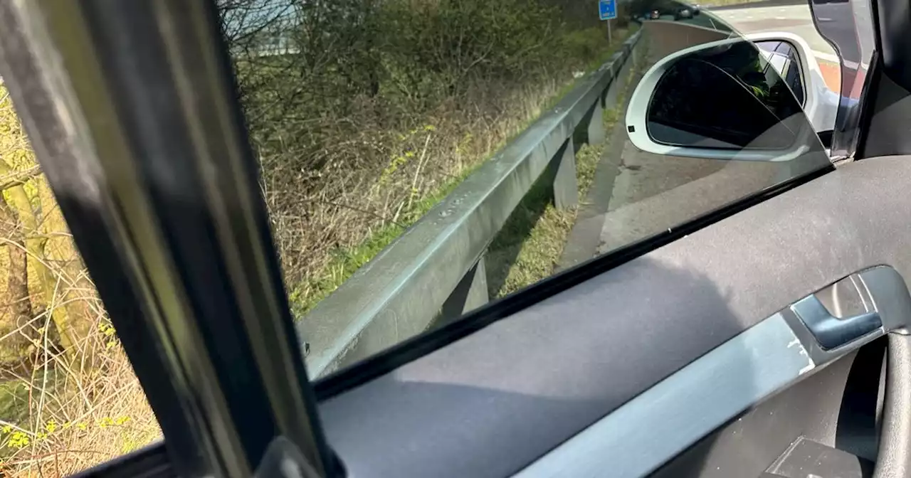 Audi driver forced to remove illegal tinted windows after M6 stop