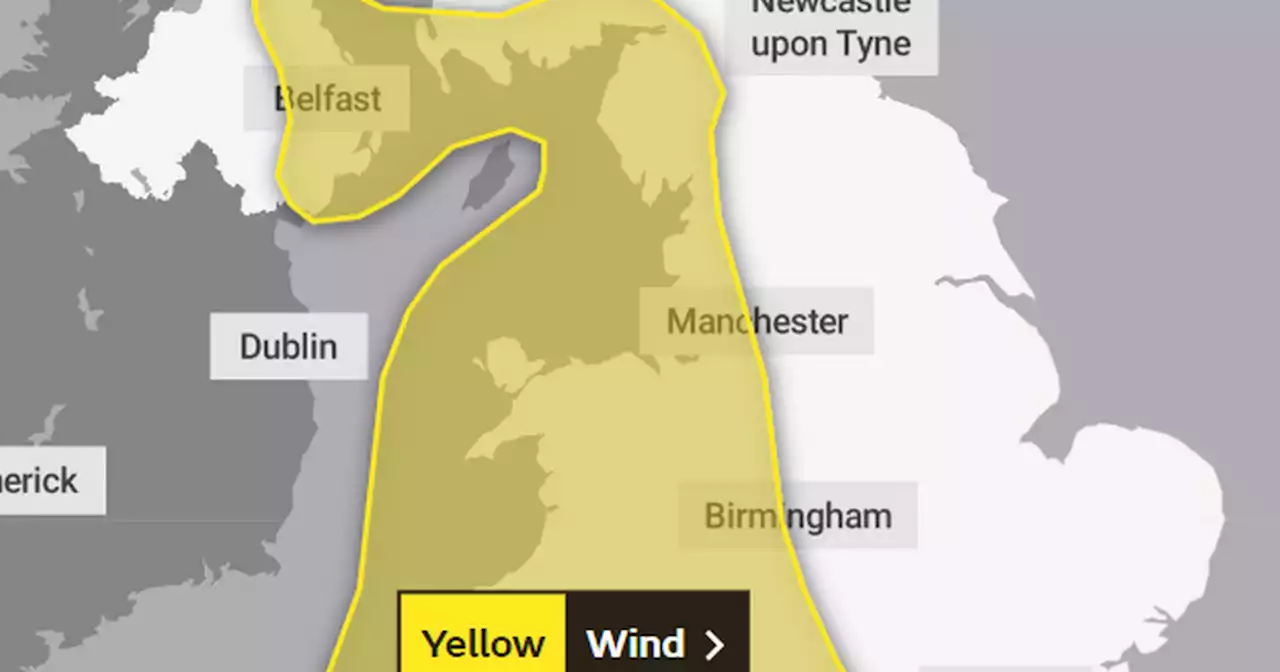 Yellow weather warning issued for Lancashire and Cumbria