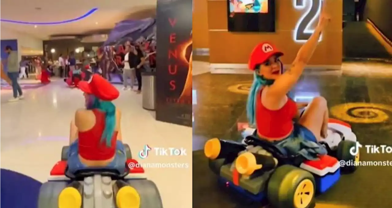 Recrea go kart para llegar a ver la película de “Super Mario Bros”