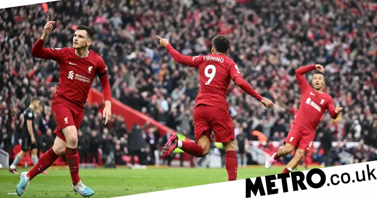 Arsenal forfeit two-goal lead at Anfield as Liverpool pull off dramatic comeback