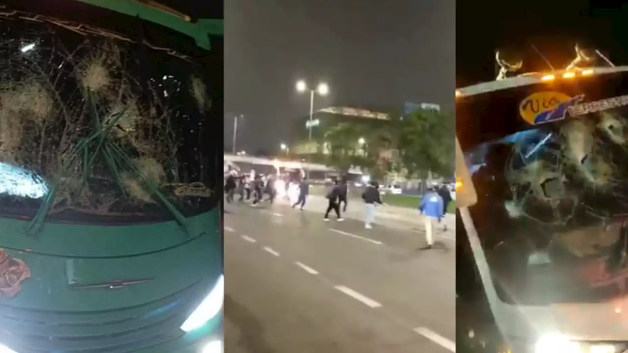 [VIDEO] Enfrentamiento entre hinchas de Millonarios y DIM afuera del Estadio El Campin